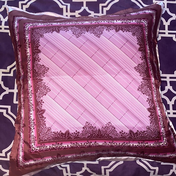 Large Pink scarf pillow, hand made - Picture 1 of 5